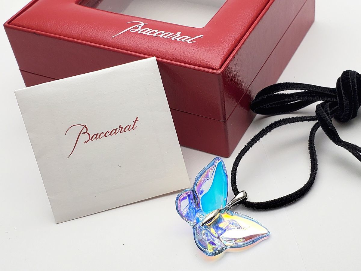 1000円スタート チョーカー Baccarat バカラ バタフライ イリゼ 虹色