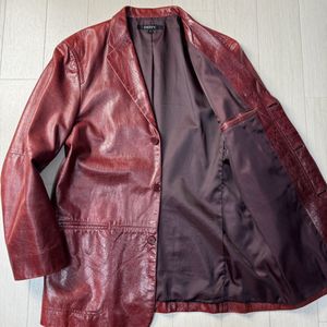 DKNY ダナ キャラン ぱくっ 本革 ライダースジャケット ベージュ色