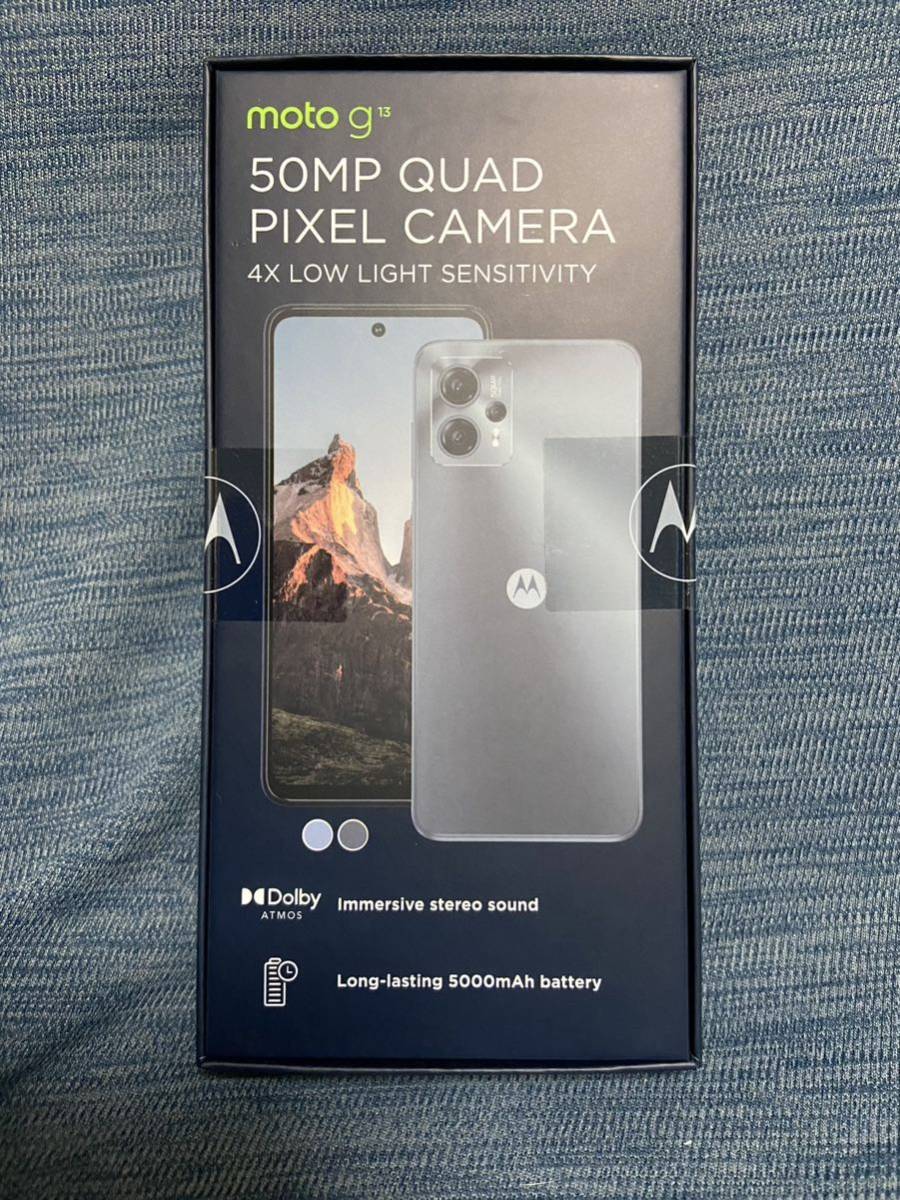 【新品 未開封 未使用】moto g13 マットチャコールSIMフリー Motorola 6.5インチ メモリー4GB ストレージ128GB 一括購入残債なし _1