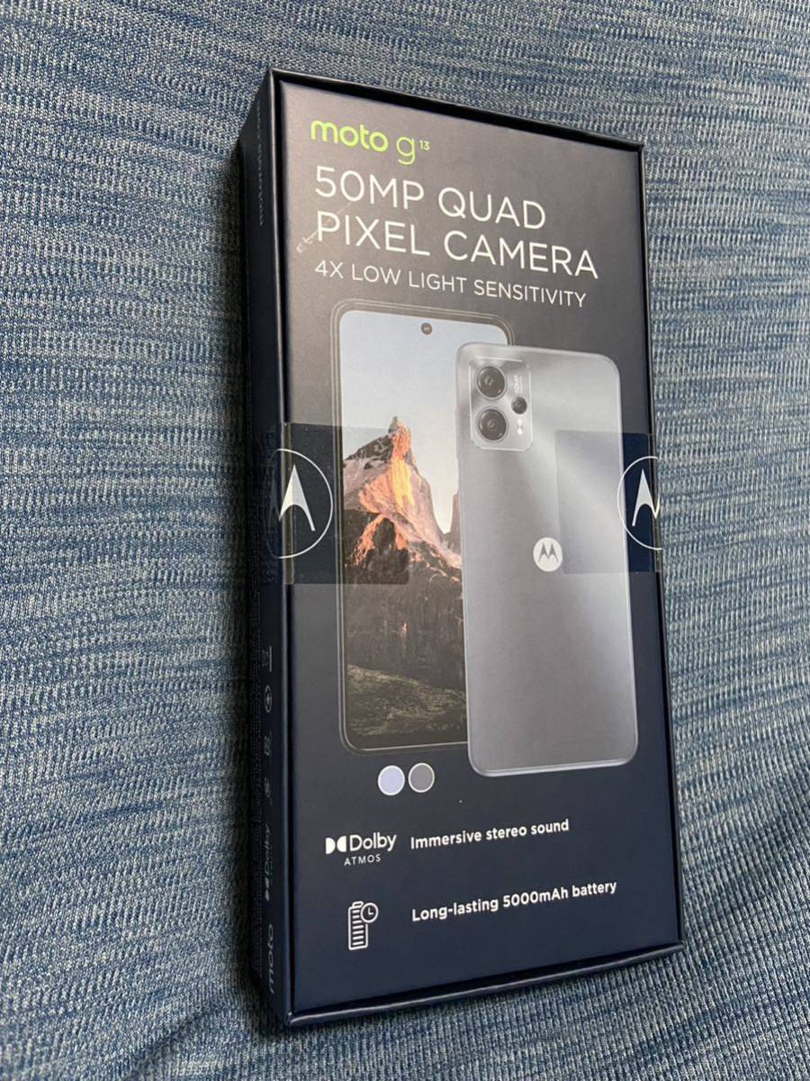 【新品 未開封 未使用】moto g13 マットチャコールSIMフリー Motorola 6.5インチ メモリー4GB ストレージ128GB 一括購入残債なし _3