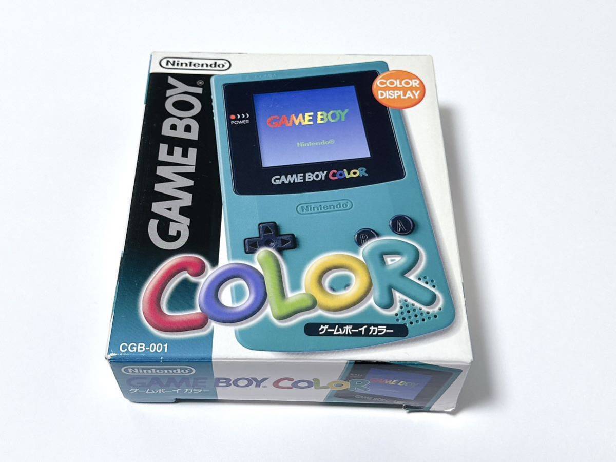 新品同様 ほぼ未使用 GBC 本体 ブルー ゲームボーイカラー 外箱 説明書 