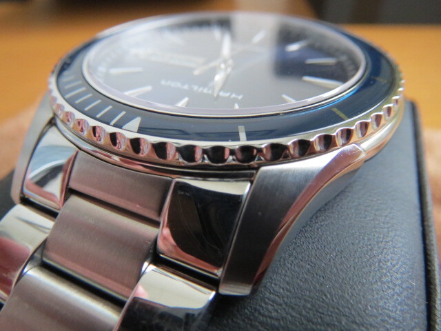 ハミルトン HAMILTON JAZZMASTER SEAVIEW DAY DATE クォーツ ブルー（電池交換済）_8