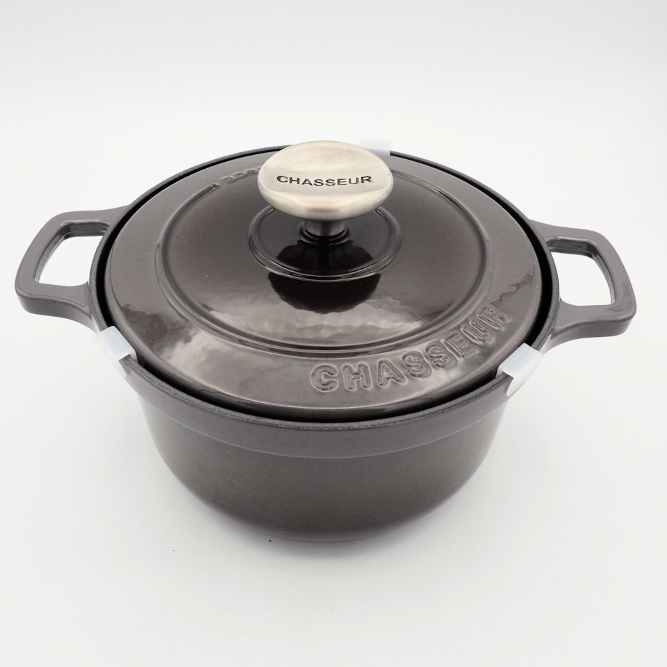 CHASSEUR 鋳鉄製 コクエル16cm キャビア CHASSEUR シャスール コクエル ライスココット 16cm グラデーション