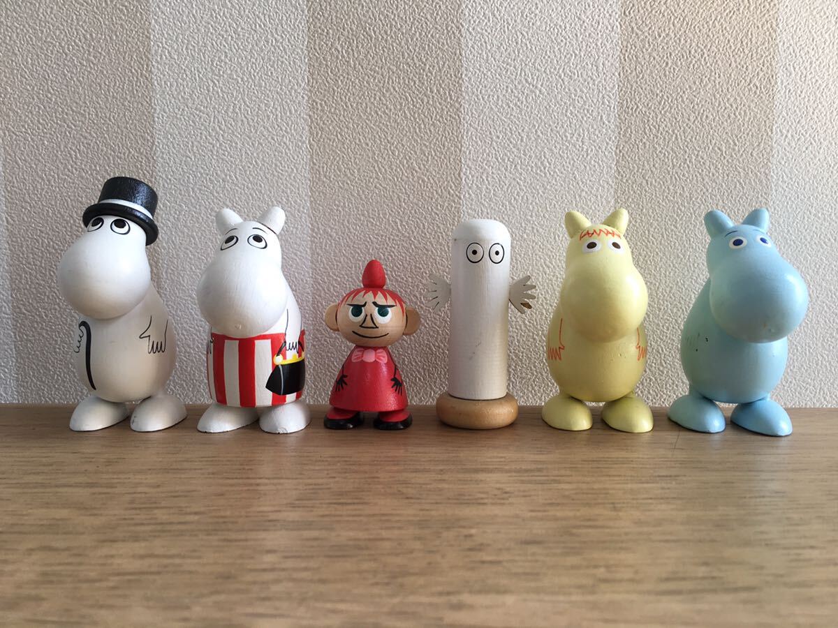 ムーミン 木製フィギュア 6体セット SU 木製 ムーミン 置き物 6点 セット ムーミンパパ ムーミンママ