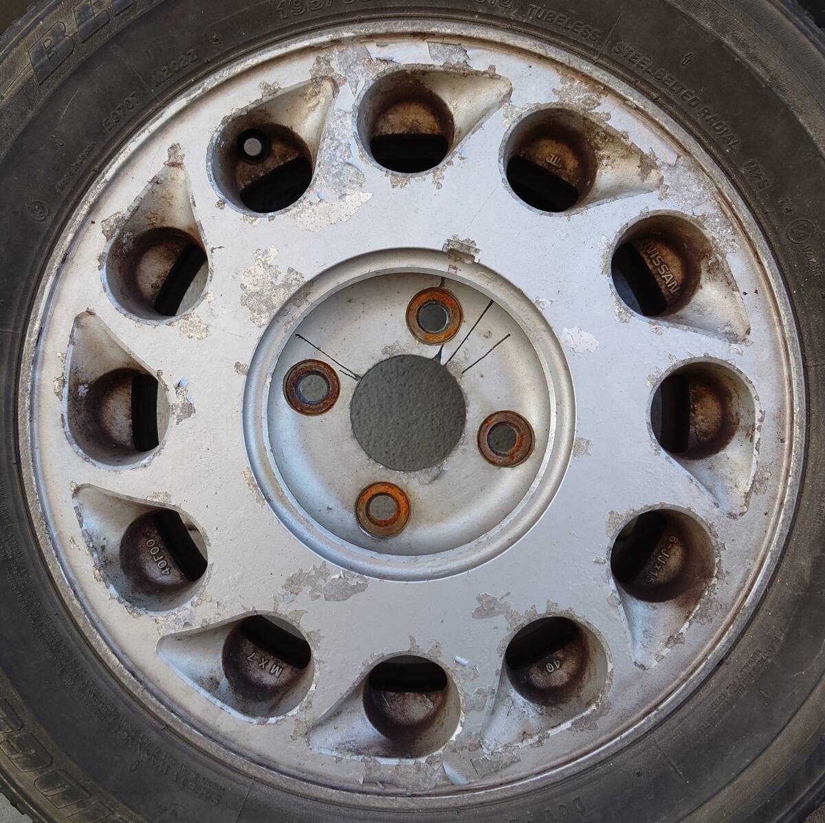 S13 180SX 日産純正 火の玉ホイール 6JJ＋40 15インチ 114.3 4H 2本
