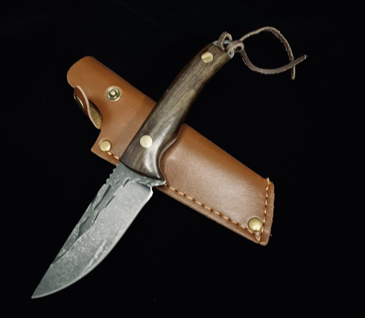 ［1-4-1#A］骨スキナイフ　フルタングナイフ　シースナイフ　サバイバルナイフ　ハンティングナイフ　アウトドア　キャンプ　バーベキュー_1