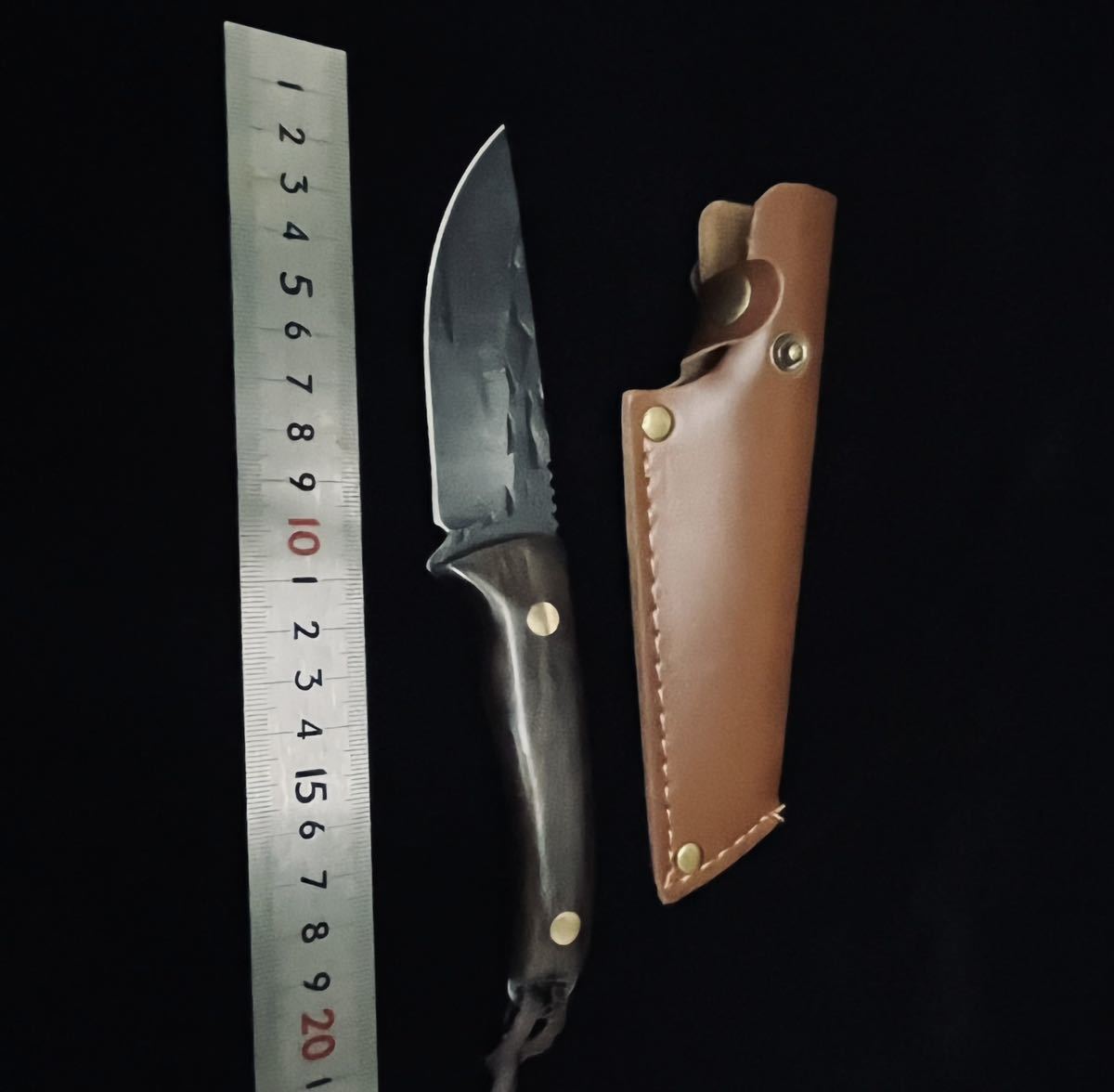 ［1-4-1#A］骨スキナイフ　フルタングナイフ　シースナイフ　サバイバルナイフ　ハンティングナイフ　アウトドア　キャンプ　バーベキュー_2