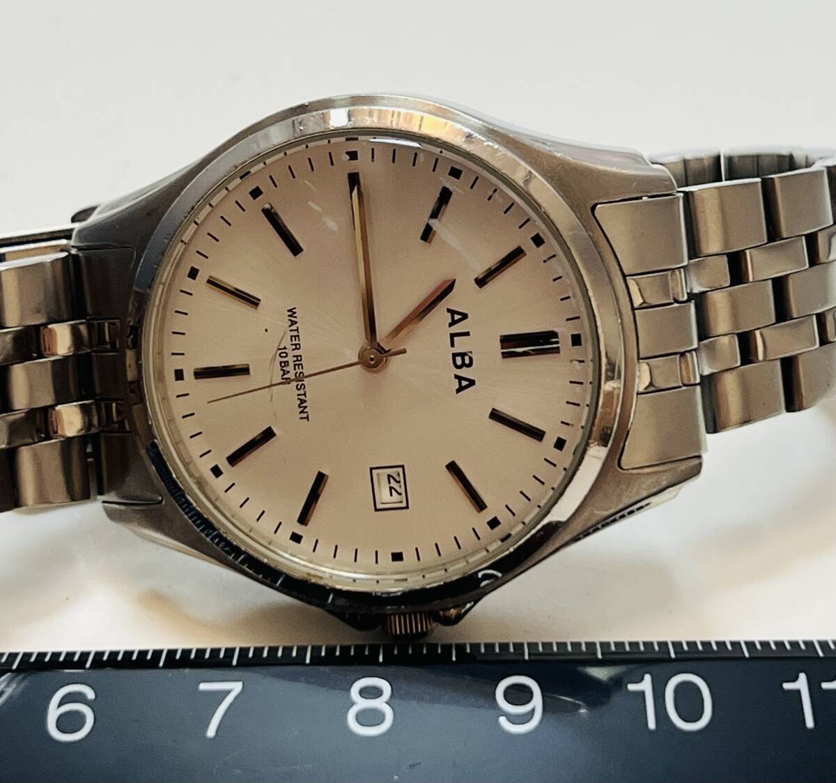 動作未確認 SEIKO セイコー VX32-K007 ALBA アルバ メンズ 腕時計 