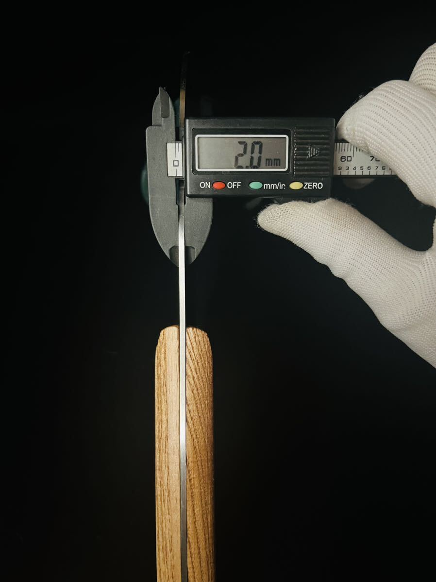 ［4-3-4#B］　ブッチャーナイフ　骨切包丁　骨スキ　叩き包丁　解体ナイフ　狩猟刀　ハンティングナイフ　出刃包丁　フルタングナイフ_9