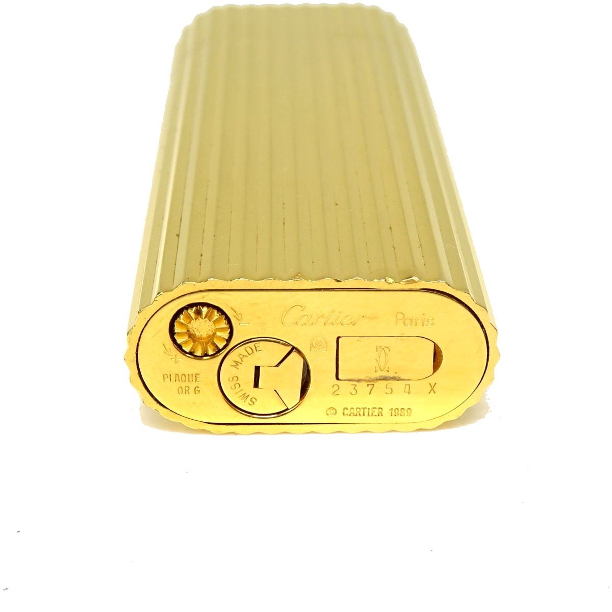 ☆E2539 カルティエ ショート ガスライター ゴールドカラー Cartier 