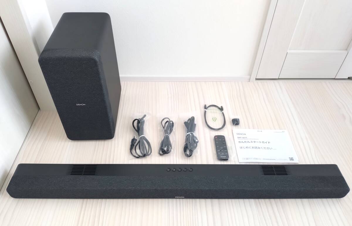 美品★付属品完備★DENON デノン サウンドバー DHT-S517 ワイヤレスサブウーハー付 Dolby Atmos★3.1.2ch★22年製_1