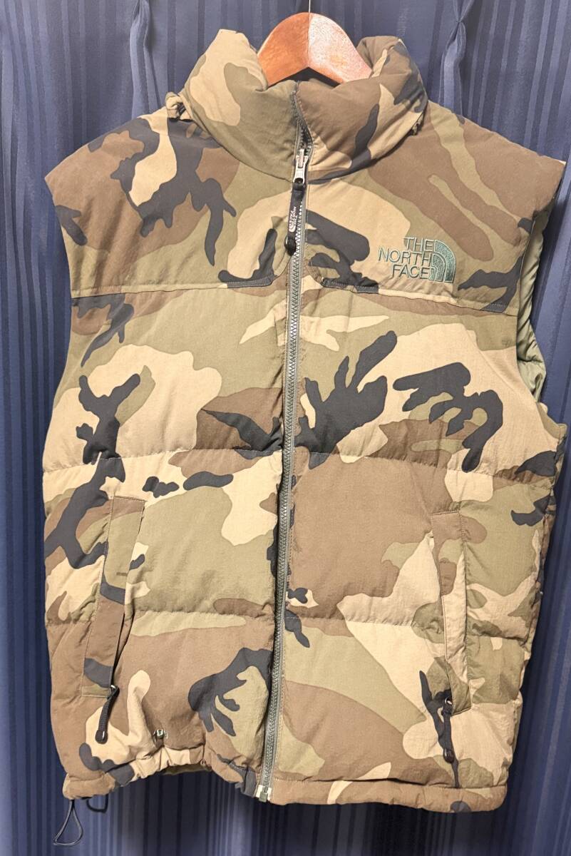 ノースフェイス ヌプシ ダウンベスト 700フィル 迷彩/カモフラ M/M ND00490_1