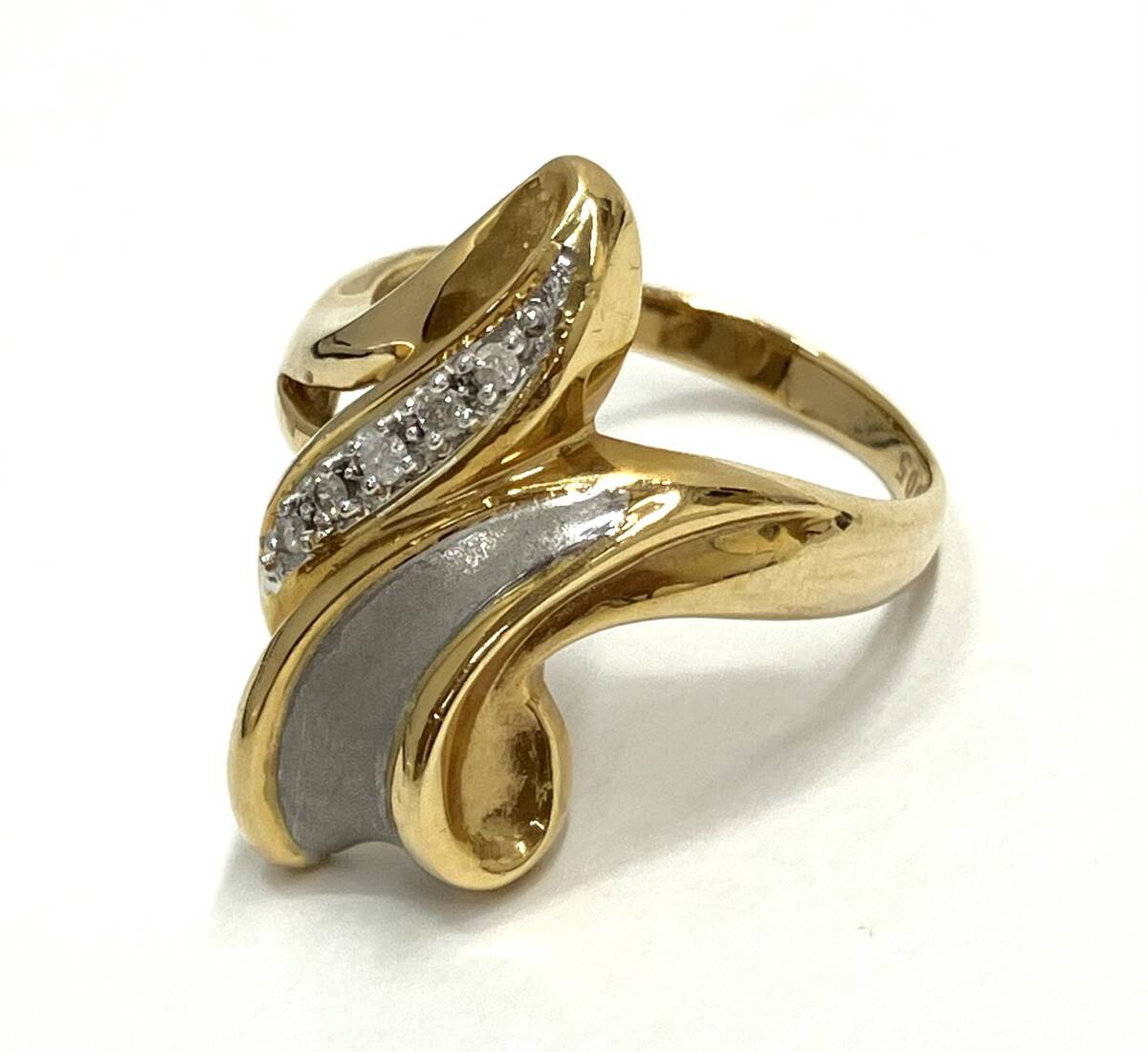 K18 750 ダイヤ0.05ct リング 指輪 5.9g #12