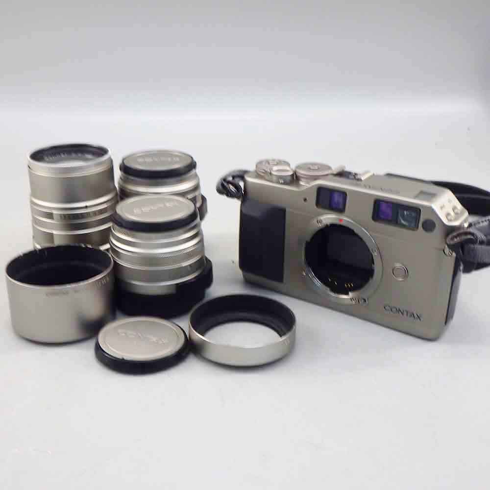 1円〜 Contax コンタックス G１レンズ Planar 2/45 Sonnar 2.8/90 Biogon 2.8/28 ※動作未確認 現状品 カメラ 246-3002544【O商品】_1