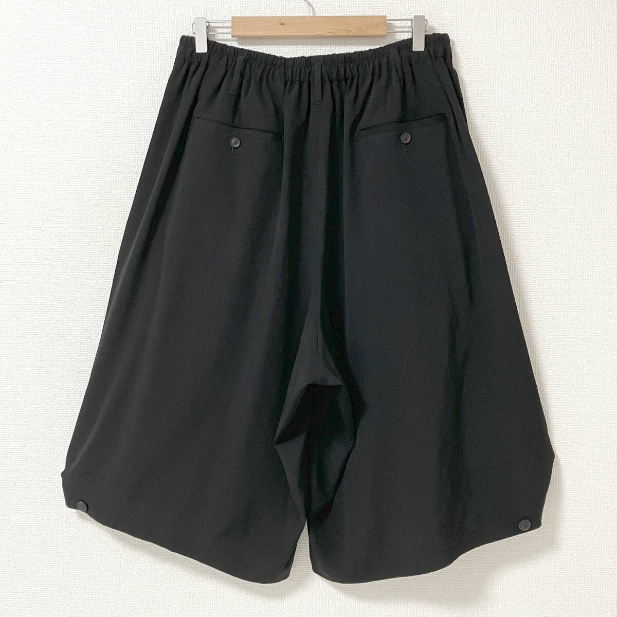 Yohji Yamamoto Pour Homme ワイド ジップ 変形 ショートパンツ 黒 3