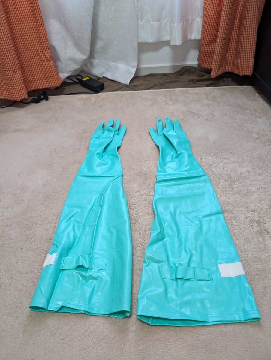 ビニール手袋　ゴム手袋　ビルパール　　ロング　レトロ　廃盤色_1