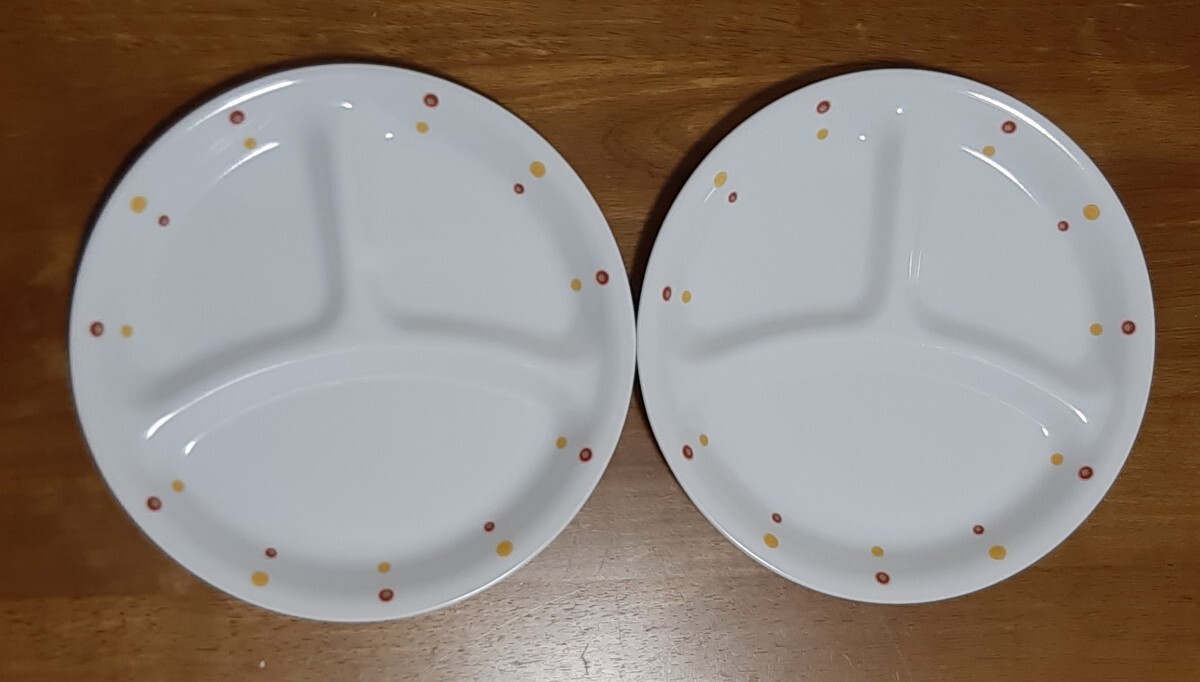 可愛い！CORELLEコレール ランチプレート2皿セット　ランチ皿　食器 白　_1