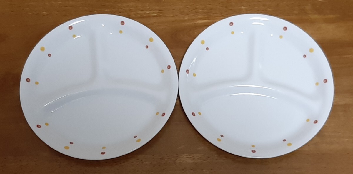 可愛い！CORELLEコレール ランチプレート2皿セット　ランチ皿　食器 白　_2