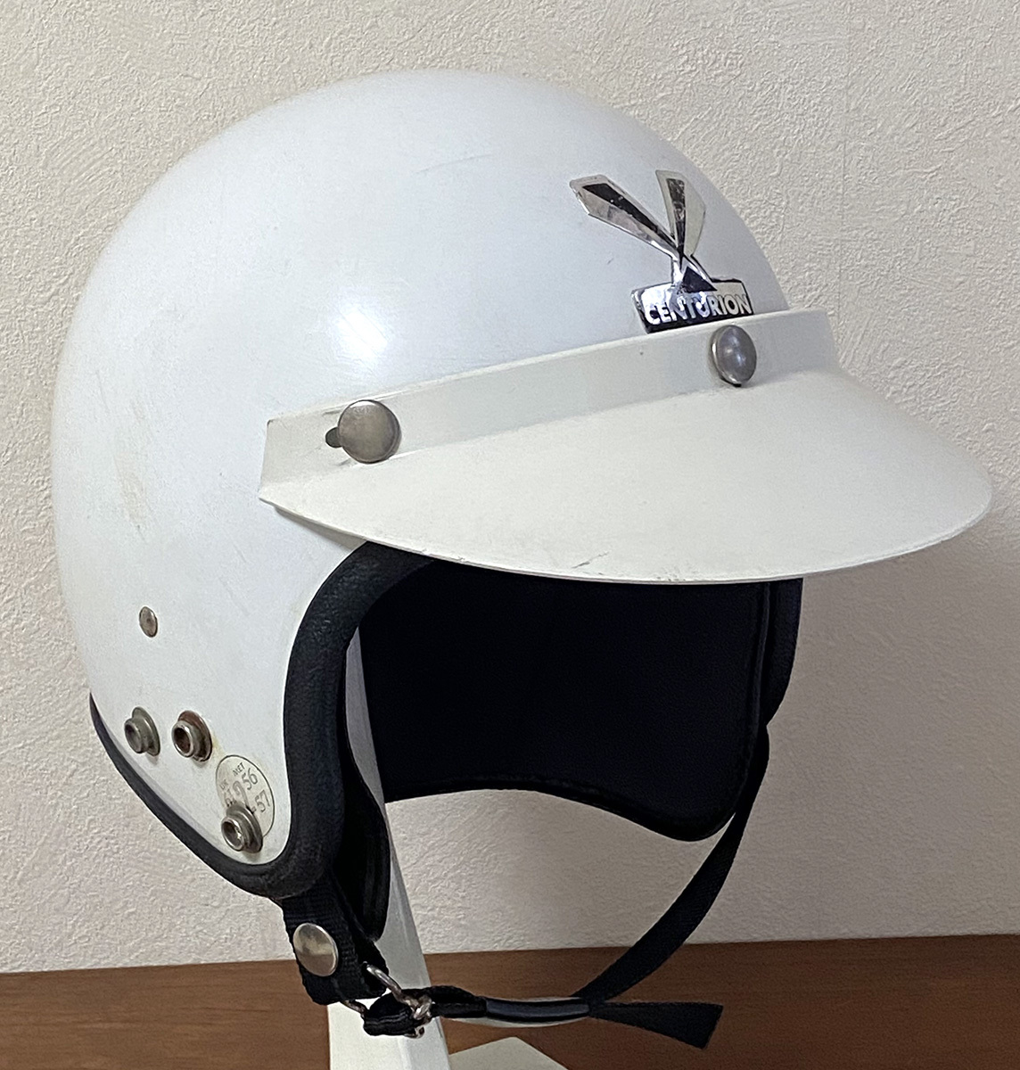 1973年製ハーレー 純正ヘルメット　ジェットヘルメット　ビンテージ 1973年 英国 CENTURION ジェットヘルメット 純正バイザー