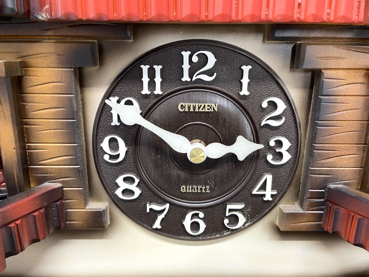 G815】CITIZEN 壁掛け時計 鳩時計 からくり時計 4MJ657-0 シチズン