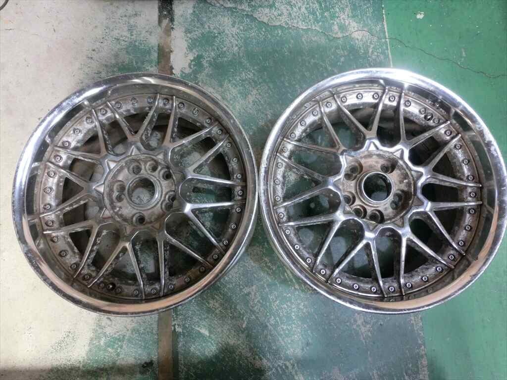 深リム ワーク17インチ9JJ T【4た-48】【170サイズ】☆深リム WORK ワーク REZAX レザックス/17
