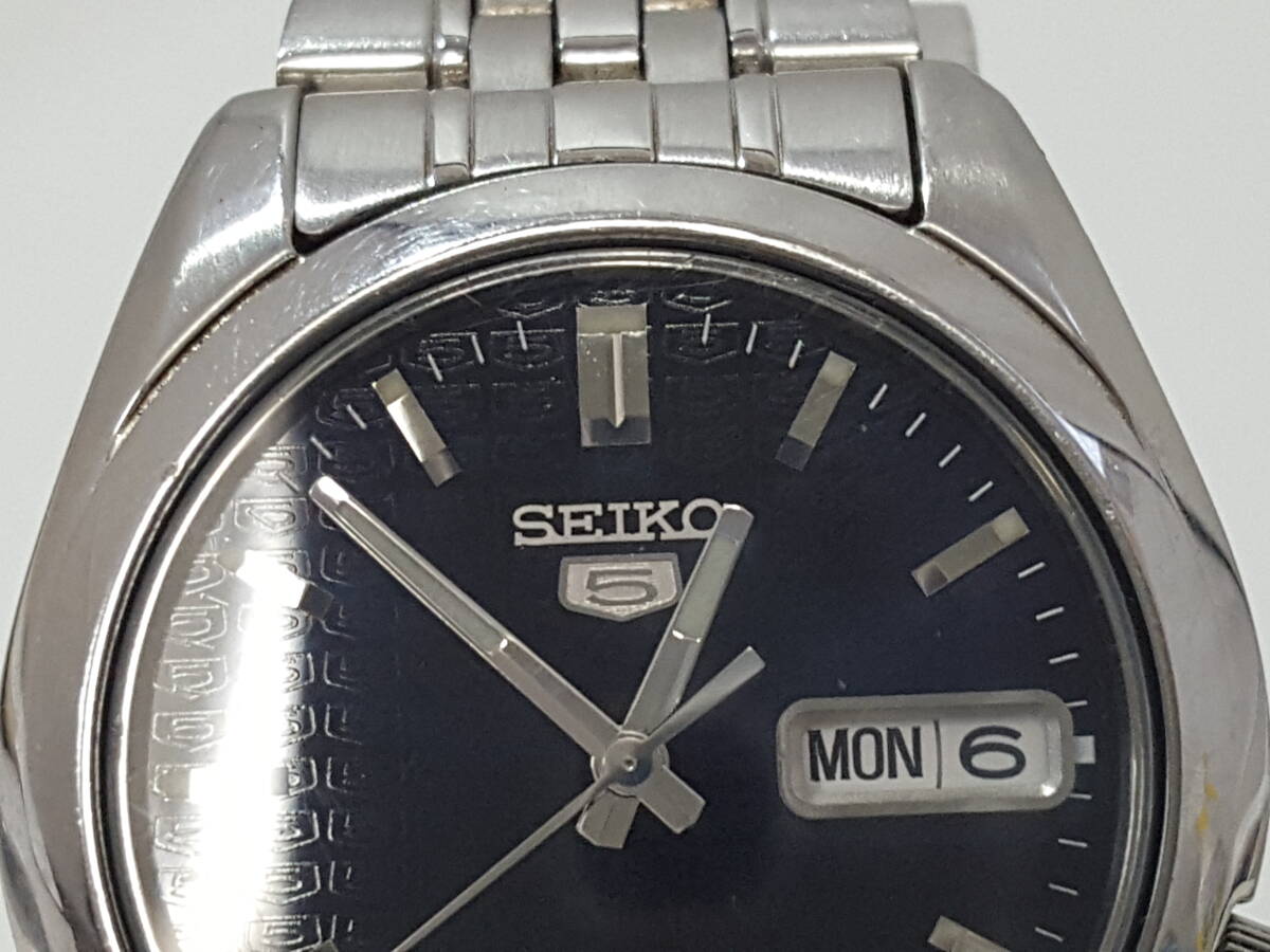 SEIKO セイコー セイコー5 7S26-01V0 21石 自動巻き 腕時計/作動中/裏 