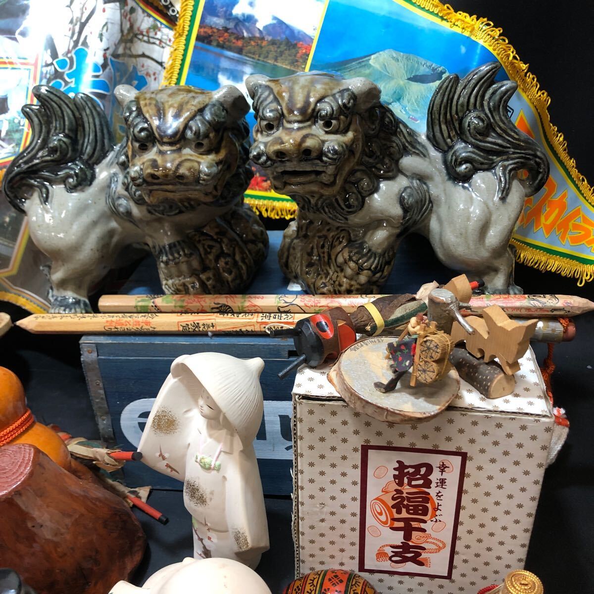 和風の置物 1741 【宝箱】 Japanese Souvenirs 和風置物 こけし/ガラス作品/神様