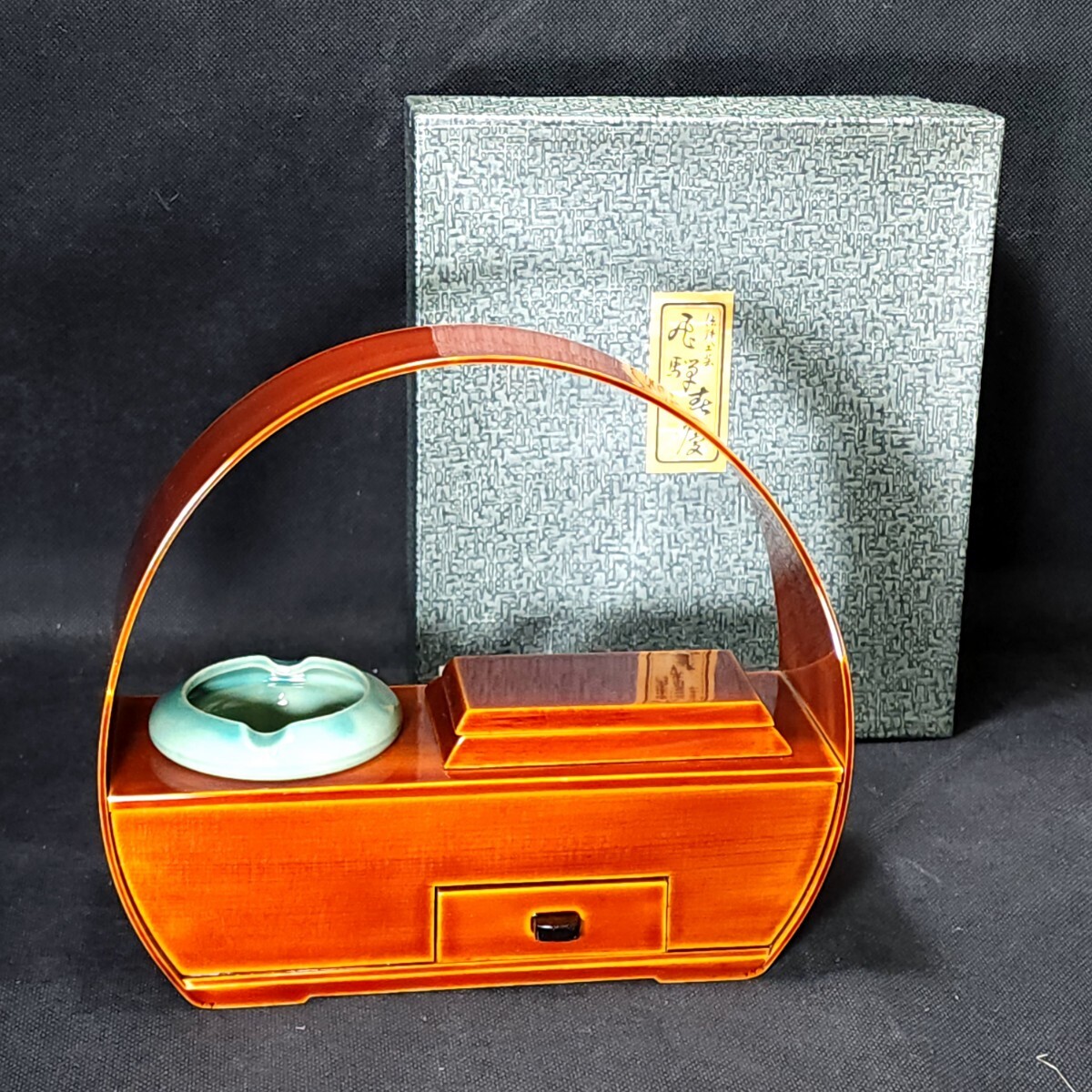 飛騨春慶塗 煙草盆 天然木 漆塗り 未使用箱入 (漆芸)｜売買された