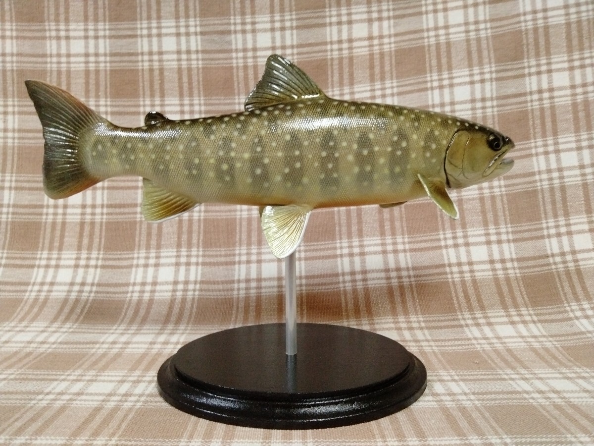 ハンドメイド 27cmイワナ 魚模型 自作 フィギュア レプリカ 置物 釣り