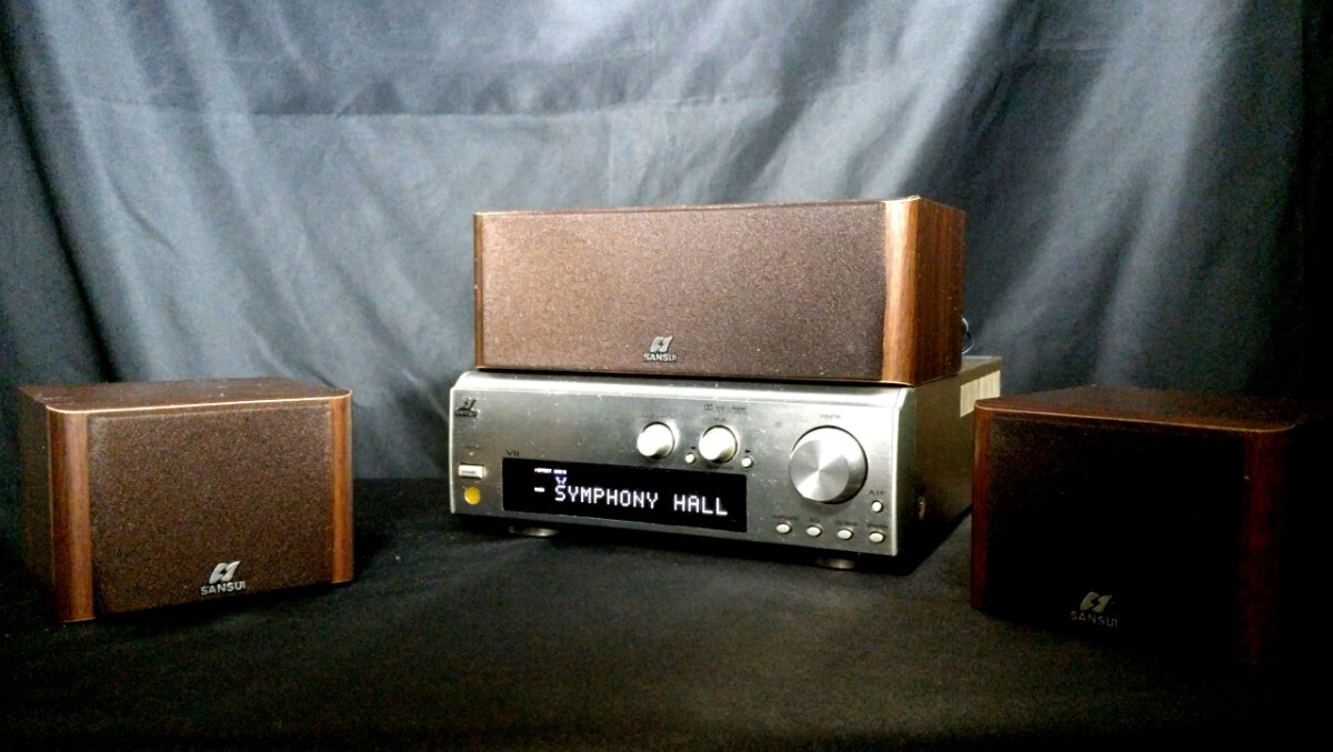 SANSUI V11 サンスイ AVプロセッサー スピーカーセット♪表示明瞭♪除