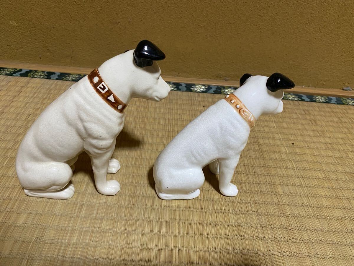 ビクター犬 ニッパー君 昭和レトロ 置物 陶器 インテリア Victor 