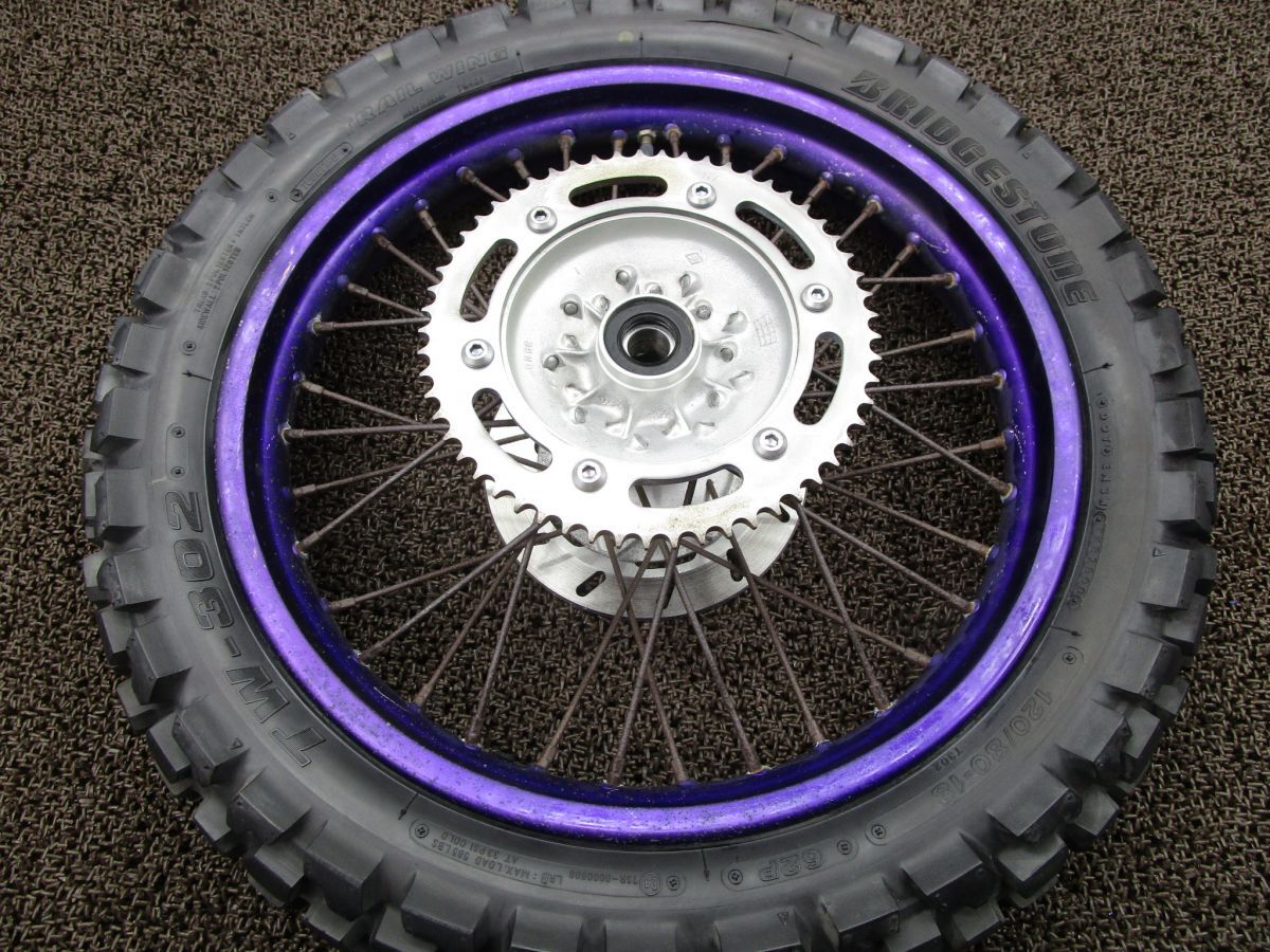 TT250Rレイド リアホイール ディスク スプロケット □L735！4GY ヤマハ 【 4GY 】 Raid TT250R リアホイール ディスク 中古 動画有 内田輪店