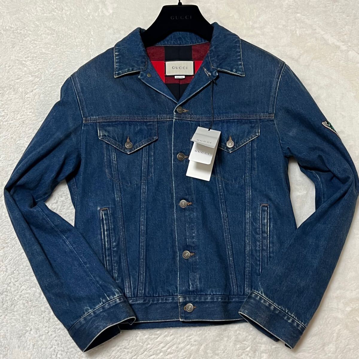 美品】GUCCI グッチ デニムジャケット 希少50サイズXL ブルゾン G 