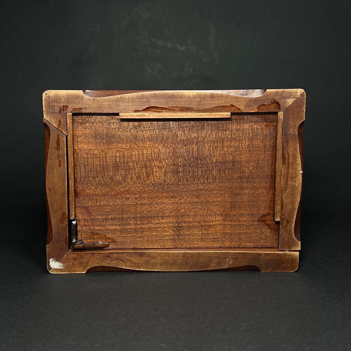 飾棚　唐木製　細工透彫　唐物　 茶箱　煎茶棚　 煎茶器局　煎茶道具　小箪笥　時代物　 _8