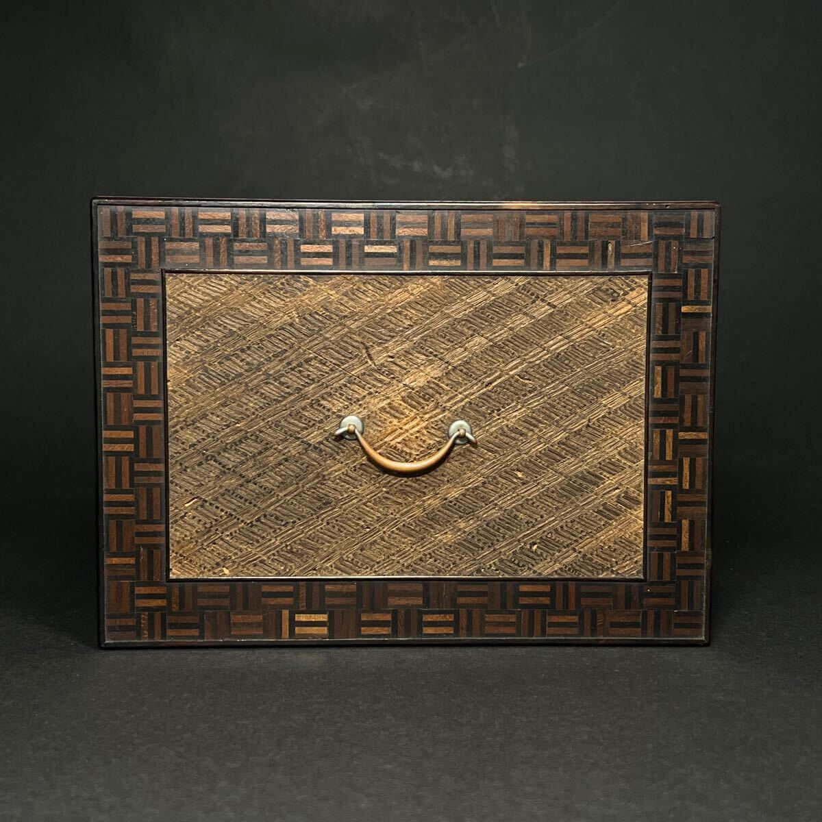 飾棚　唐木製　細工透彫　唐物　 茶箱　煎茶棚　 煎茶器局　煎茶道具　小箪笥　時代物　 _9