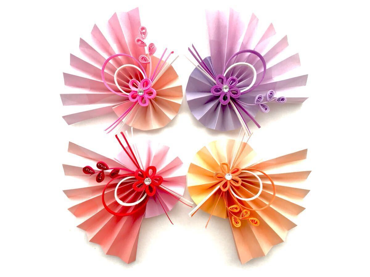 【お正月飾りB】 お正月 パーツ 花 ペーパークイリング ペーパーフラワー ボタニカル ハンドメイド クイリング 折り紙_2