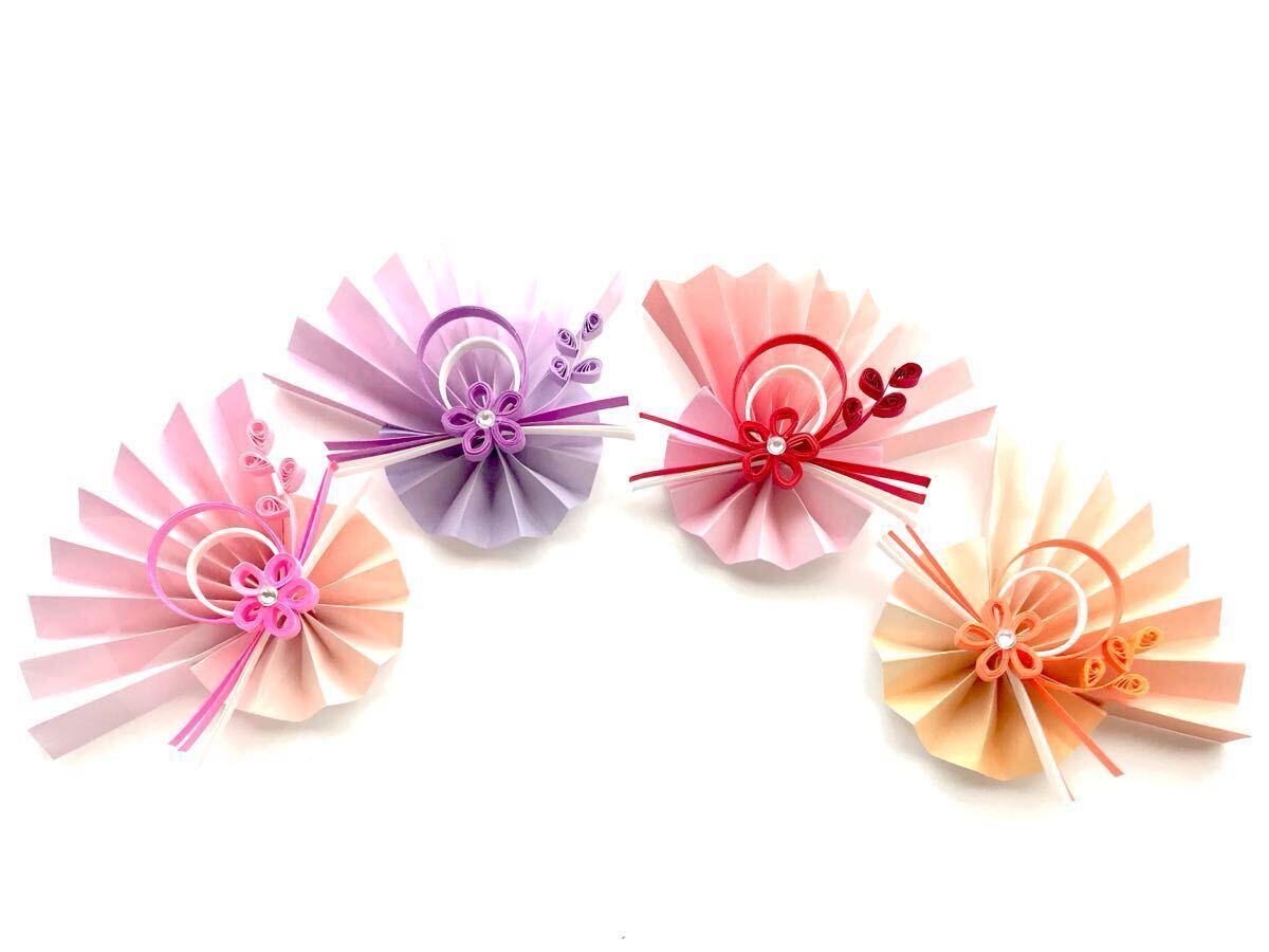 【お正月飾りB】 お正月 パーツ 花 ペーパークイリング ペーパーフラワー ボタニカル ハンドメイド クイリング 折り紙_4