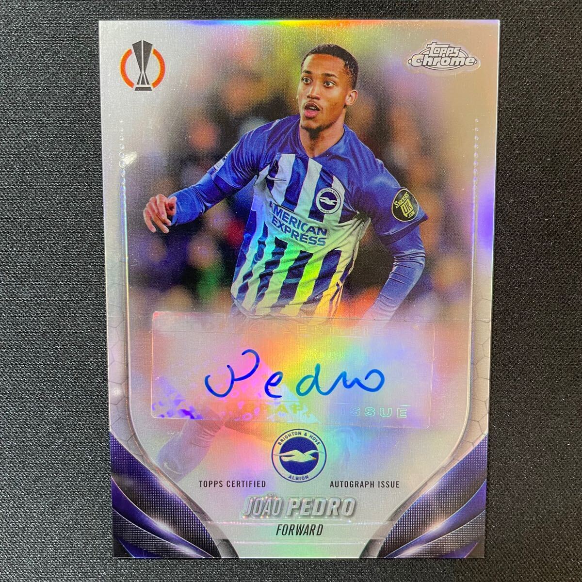 2023-24 Topps Chrome UEFA Joao Pedro Auto Brighton 直筆サイン