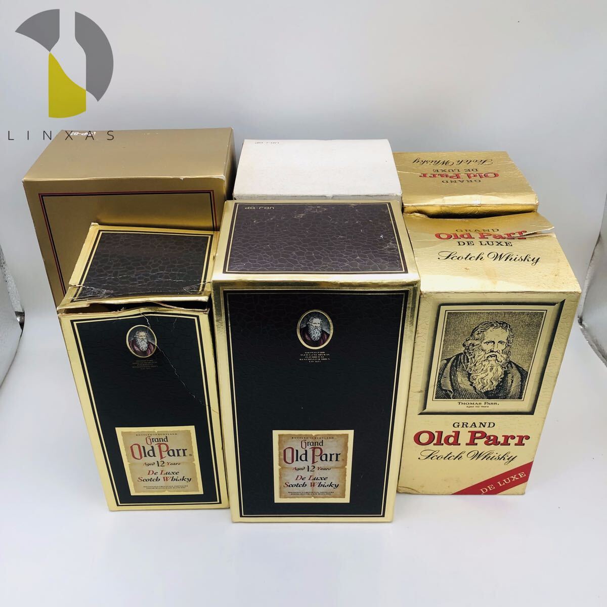 1円〜【未開栓】Grand Old Parr グランド オールドパー 12年 6本セット デラックス スコッチウイスキー 750ml 43% まとめAB002380_1