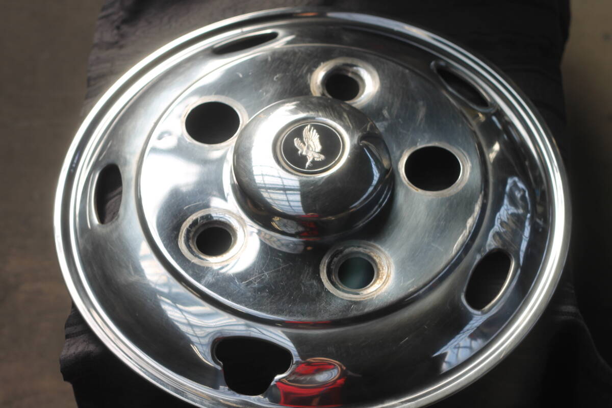 #3540 ISUZUいすゞ エルフ１６インチ５穴 ステンレスホイールライナーセット ブラックイーグル ジェットイノウエ JET INOUE ＃デコトラ_2