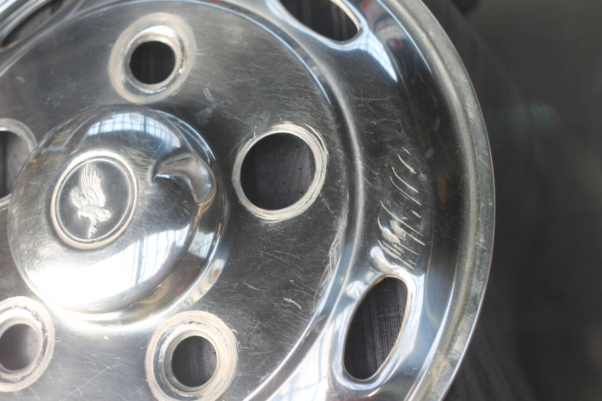 #3540 ISUZUいすゞ エルフ１６インチ５穴 ステンレスホイールライナーセット ブラックイーグル ジェットイノウエ JET INOUE ＃デコトラ_3