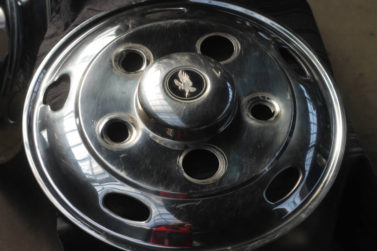 #3540 ISUZUいすゞ エルフ１６インチ５穴 ステンレスホイールライナーセット ブラックイーグル ジェットイノウエ JET INOUE ＃デコトラ_4
