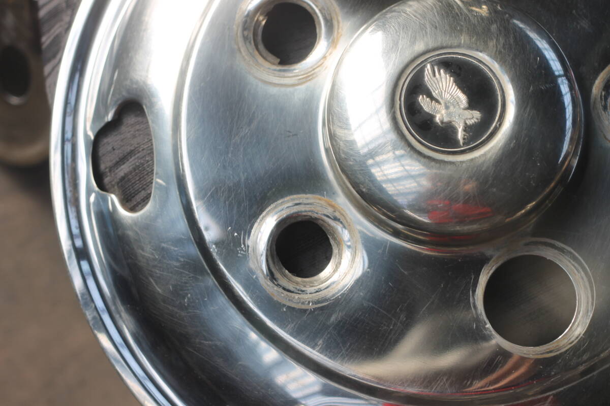 #3540 ISUZUいすゞ エルフ１６インチ５穴 ステンレスホイールライナーセット ブラックイーグル ジェットイノウエ JET INOUE ＃デコトラ_6