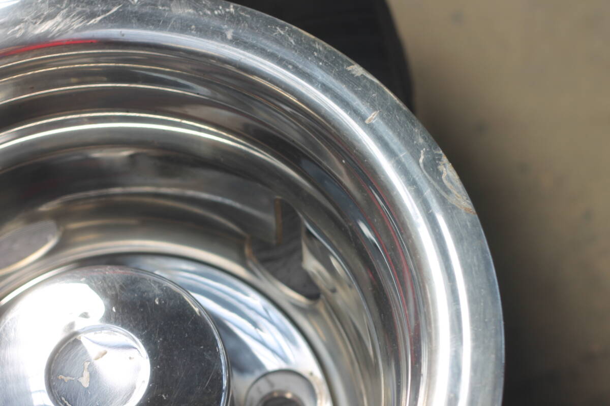 #3540 ISUZUいすゞ エルフ１６インチ５穴 ステンレスホイールライナーセット ブラックイーグル ジェットイノウエ JET INOUE ＃デコトラ_8