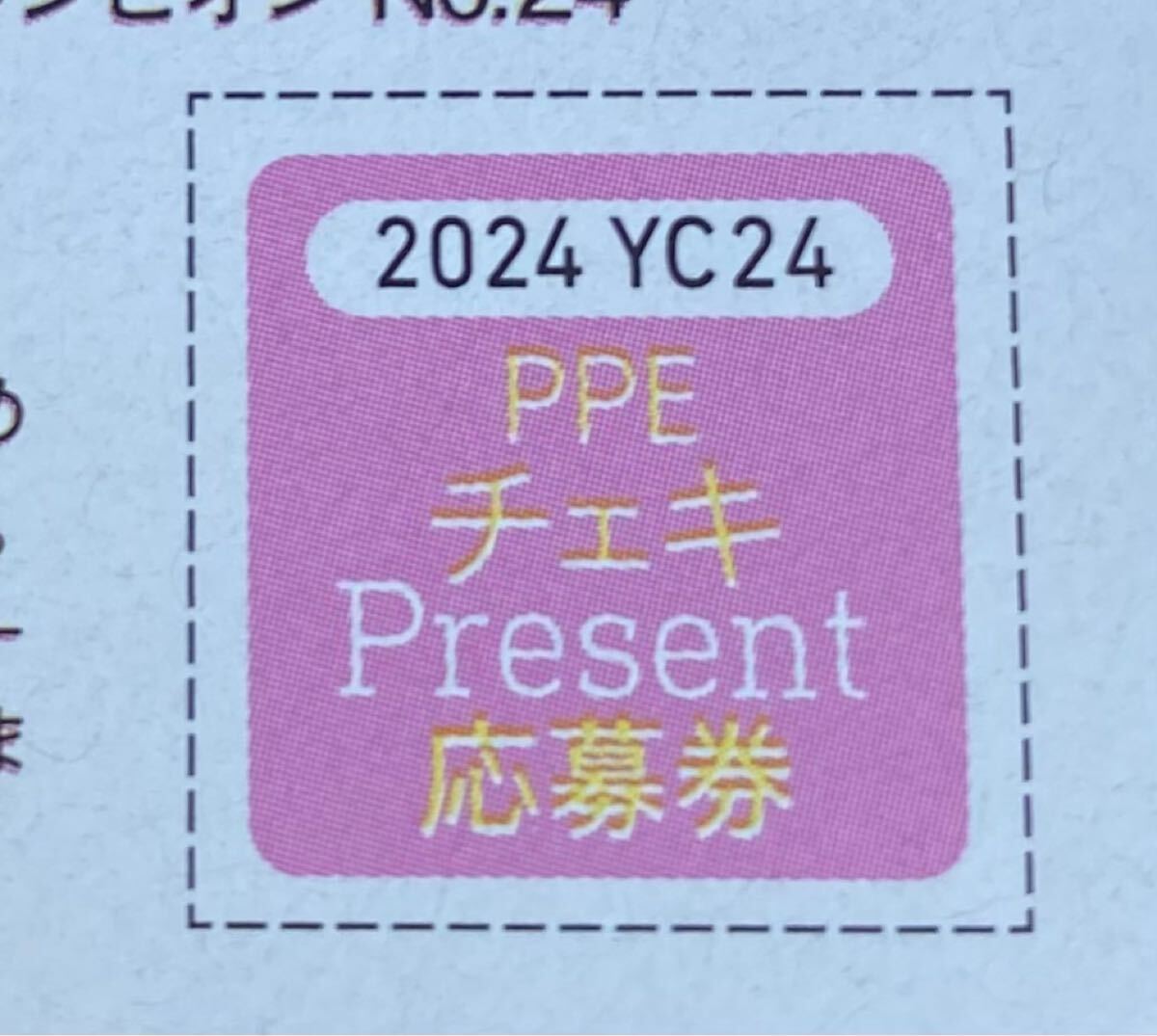 ヤングチャンピオン24号 PPEガールズ 直筆サイン入りチェキ応募券 応募