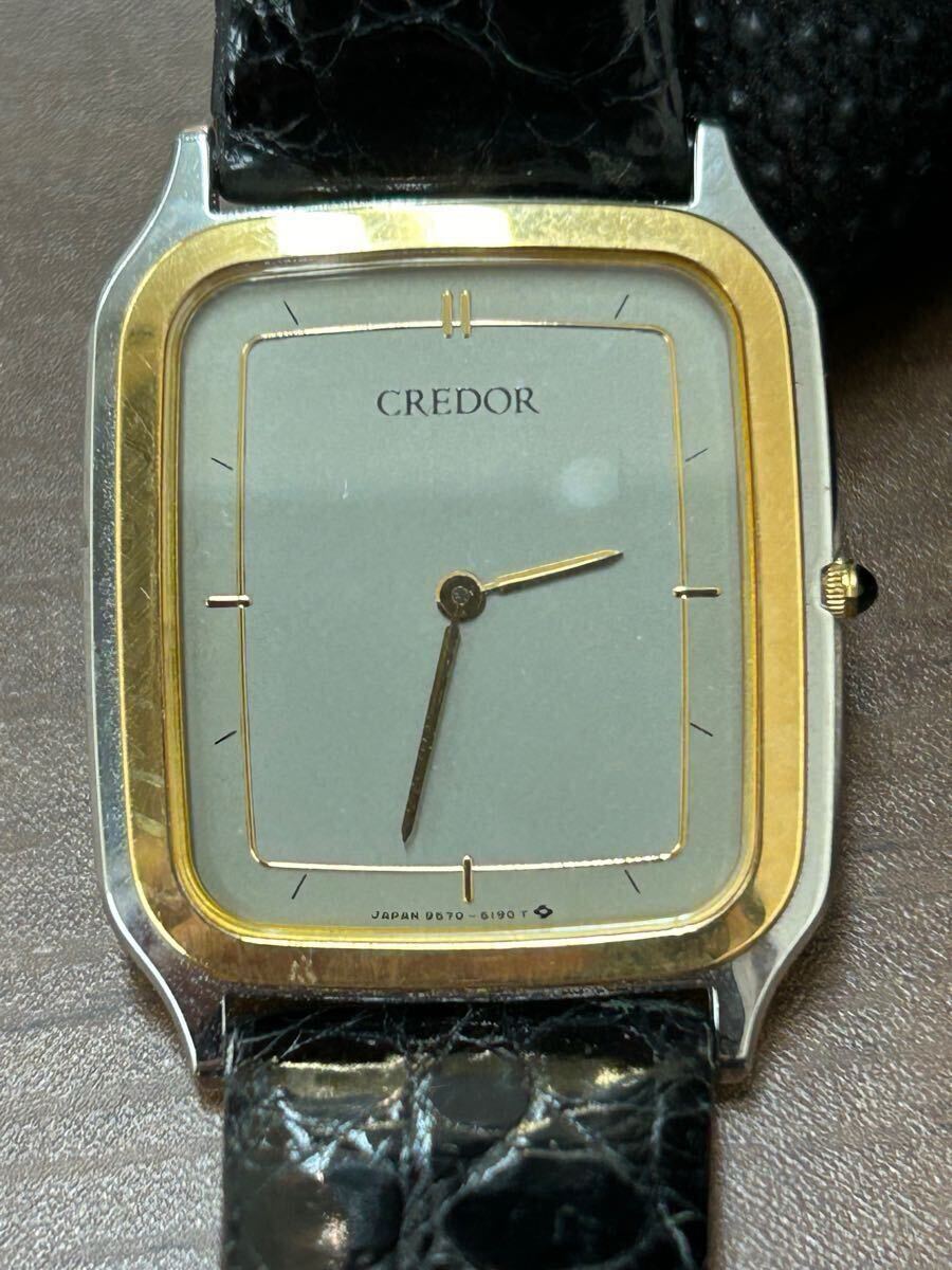 稼働 SEIKO セイコー CREDOR クレドール クォーツ 腕時計 18K メンズ