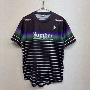 Q145 Number 半袖tシャツ　スポーツウェア　ブラック　メンズL