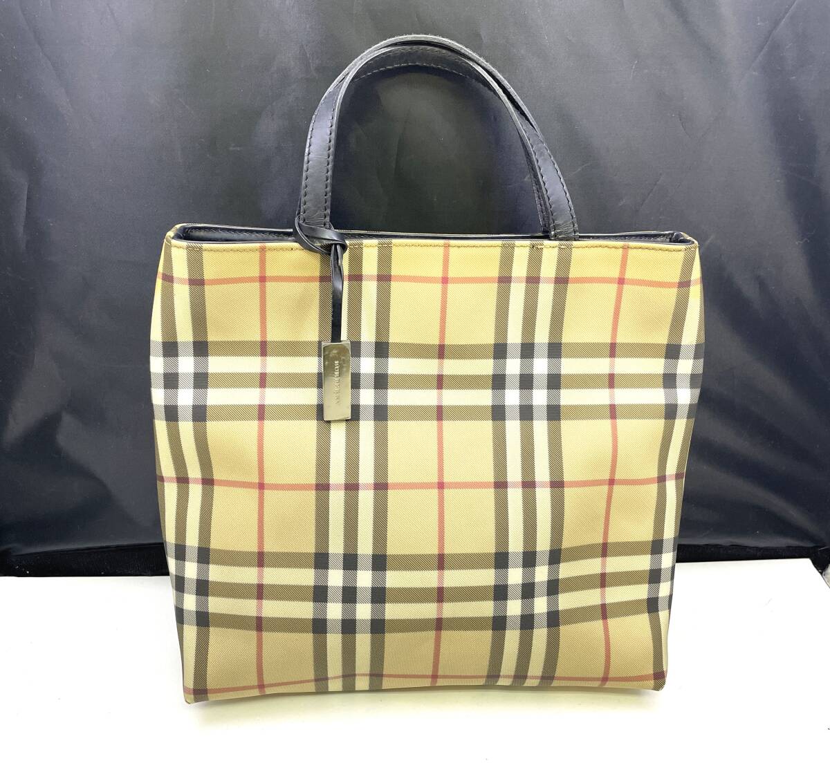 安い，高品質 BURBERRY/バーバリー ハンドバッグ レザー×ナイロン ノバ 