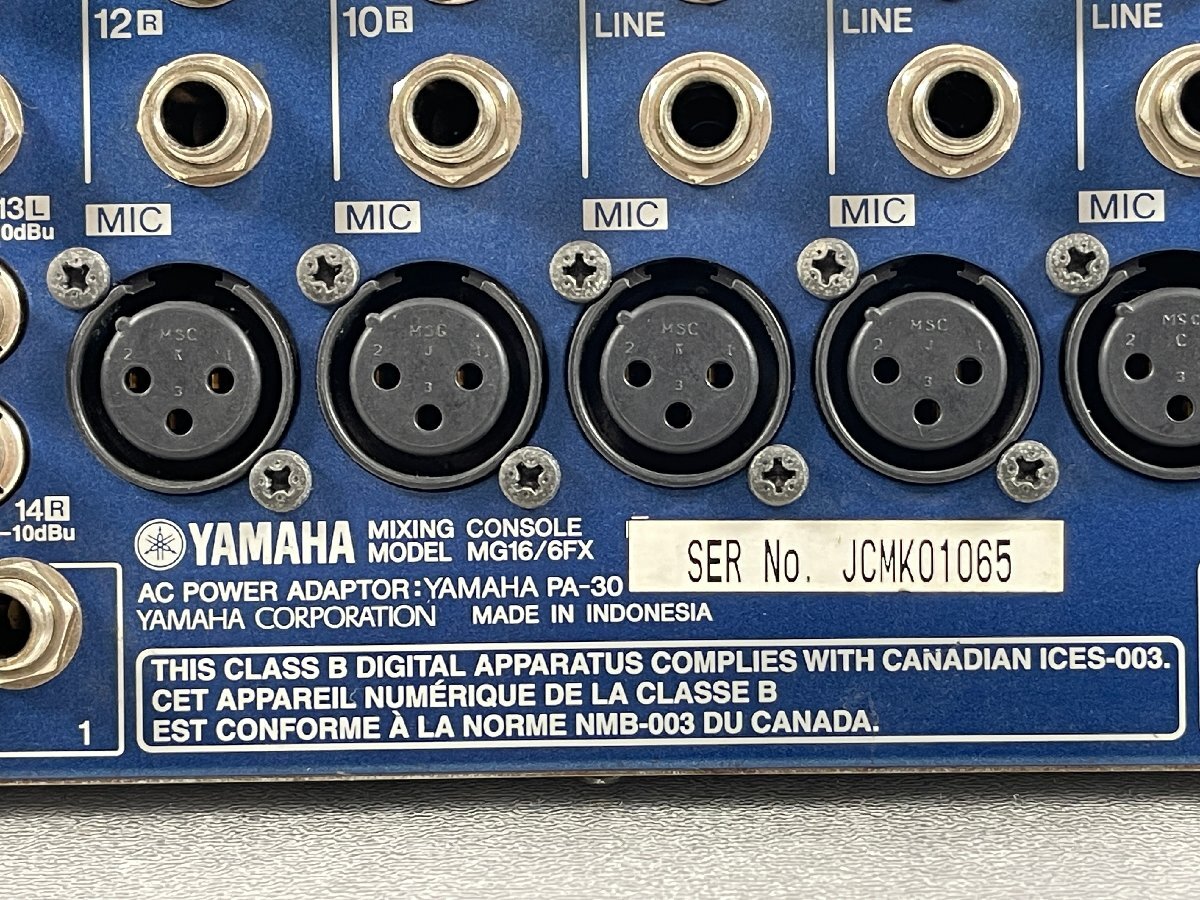 YAMAHA MG16/6FX アナログミキサー ミキシングコンソール 本体のみ