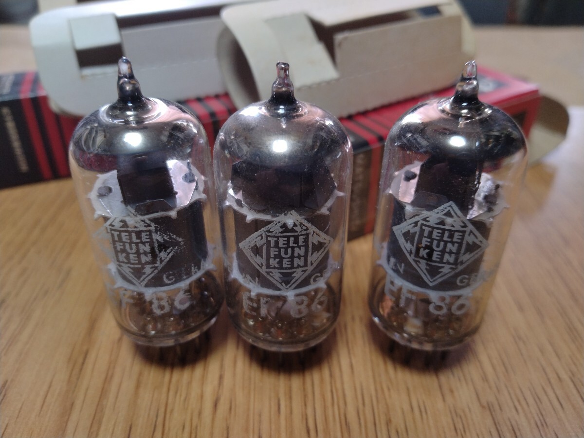 EF86 Telefunken製(ダイヤマーク付き)保守用長期保管品3本 真空管 